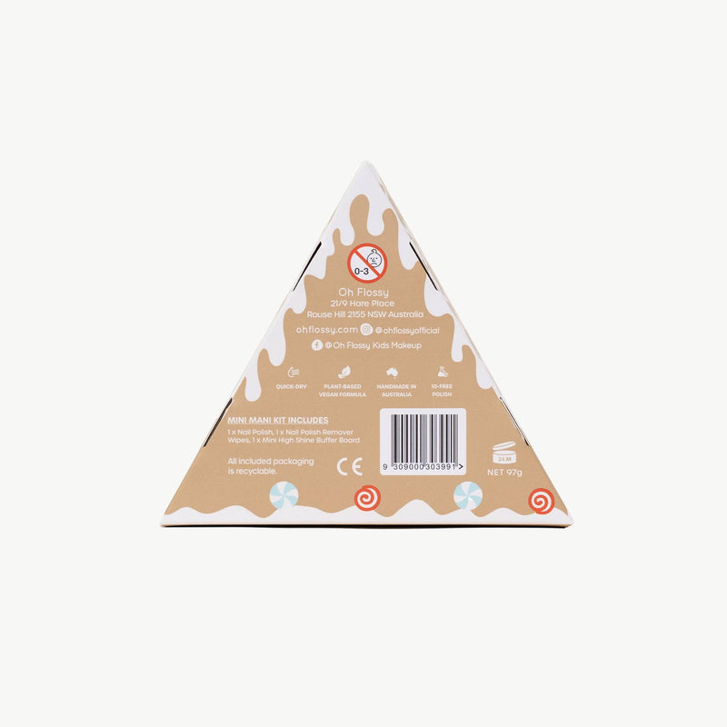 Oh Flossy Christmas Gingerbread House Mini Mani Set