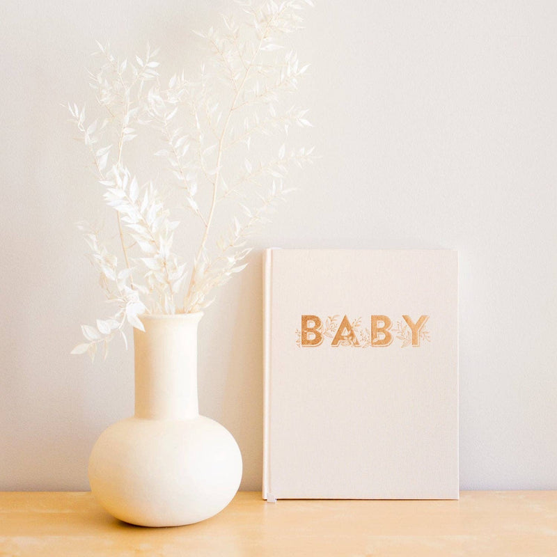 Fox & Fallow Baby Book Buttermilk Baby Journal Keepsake Memory Book (Hardcover)