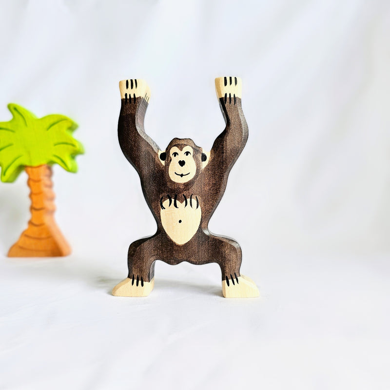 Holztiger Chimpanzee Wooden Animals Wildlife Animal Standing 3yrs+