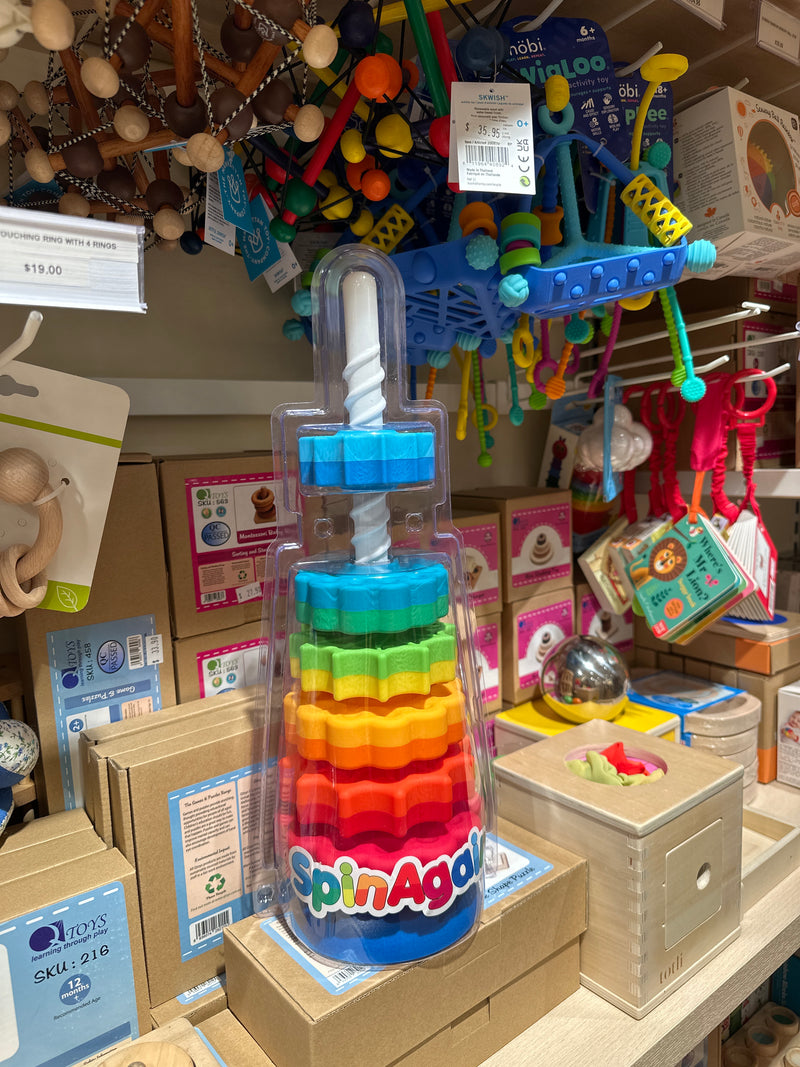 Fat Brain Toys Spin Again Sensory Toys Developmental Toys for Toddlers Gifts Idea Best Seller Baby Toys 12m+