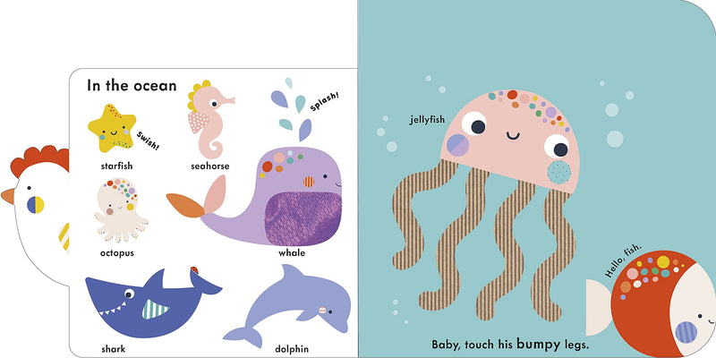 Baby Touch Animals Tab Book (Board Book) by Lemon Ribbon Studio Kids Book Baby Gifts Idea Interactive Kids Book Best Seller