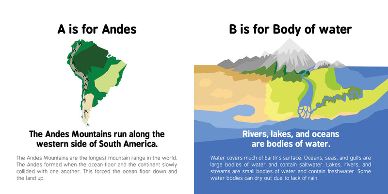 The ABCs of Geography (Board Book): Environmental kids book