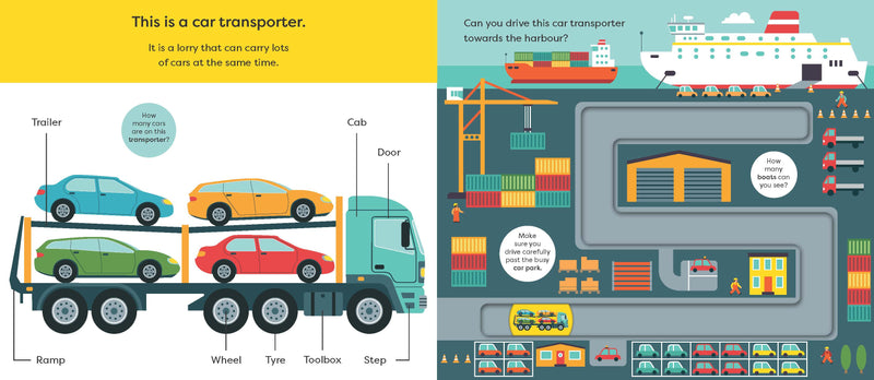 Make Tracks Trucks (Board Book) Kids Picture Book