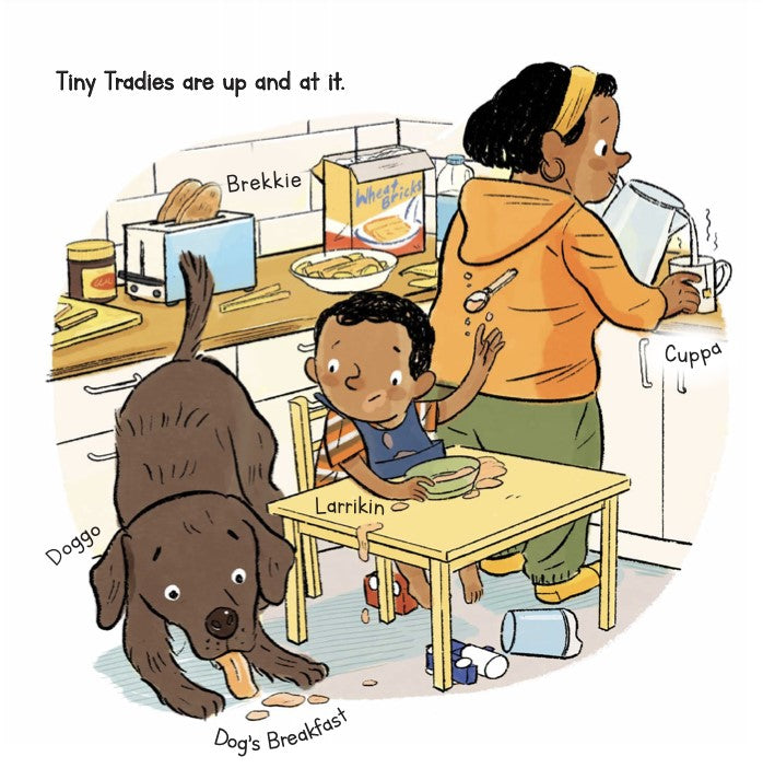 Tiny Tradies Aussie Word Book (Hardcover) Kids Picture Book Best Seller