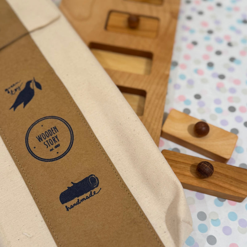 Wooden Story Montessori Long Short Wooden Puzzle Developmental Toys 18m+