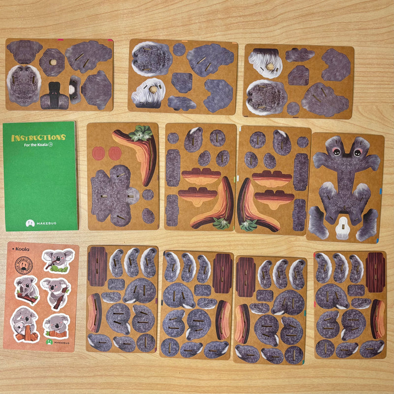 Makebug Koala 3D Craft Paper Puzzle for 7yrs+