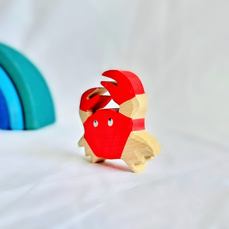 Holztiger Crab Wooden Animals Sea Life Animal Toys 3yrs+