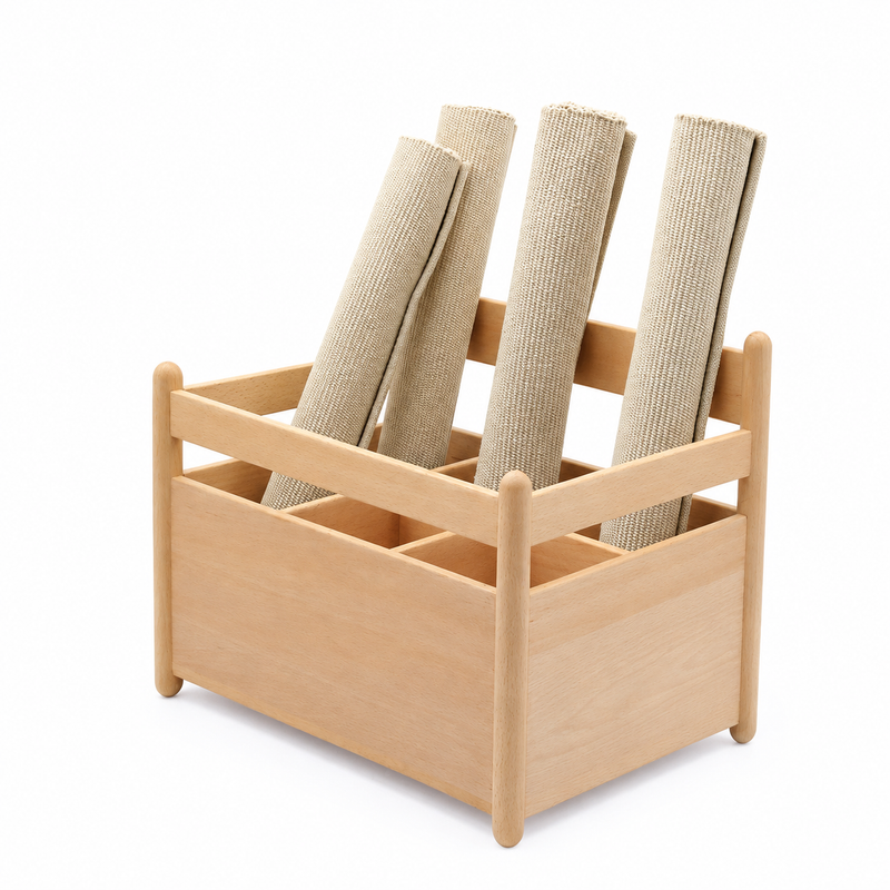 Wooden Rug Holder for Classroom and Playroom Storage