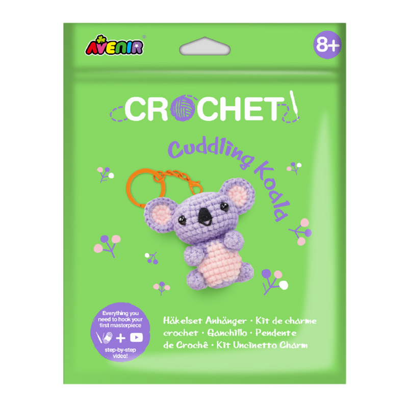 Avenir Crochet Keychain Kit Cuddling Koala Art and Craft for Kids 8yrs+