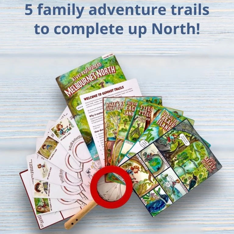 Melbourne's North Adventure Guide River Exploring 5 Mystery Family Adventures Trails & 15 Outdoor Activities by Gumnut Trails Outdoor Travel Toys 2yrs+