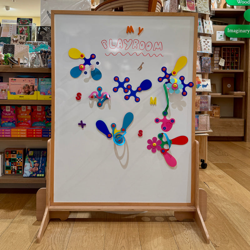 JoyKids Magnetic Duo Board Double Sided Chalk and White Board Easel with Upright Stand 3yrs+ (Heavy Shipping)