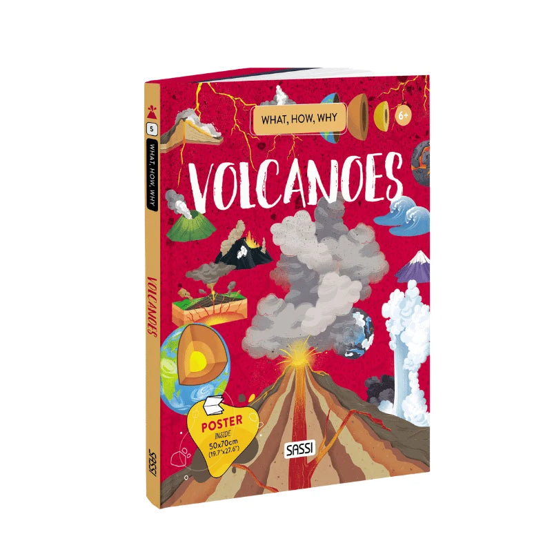 What How and Why Volcanoes Book and Poster Set by Sassi Early Science STEM Book 6yrs+