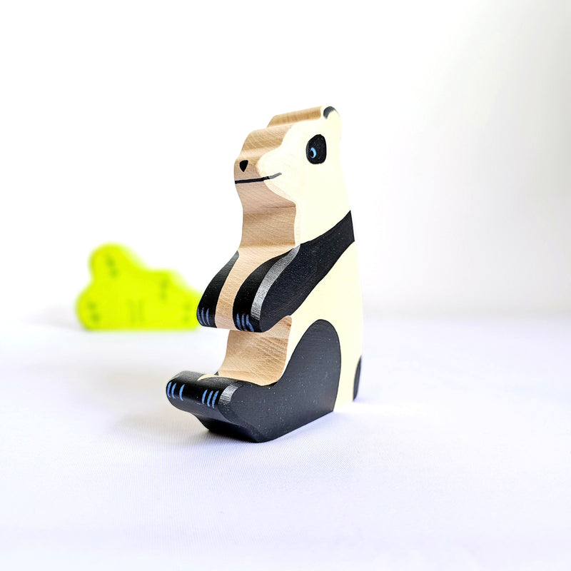 Holztiger Panda Sitting Wooden Animals Wildlife Animal 3yrs+