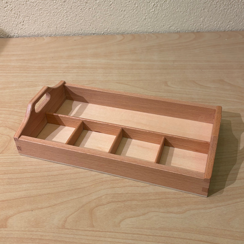 Montessori 4 Compartment Wooden Sorting Tray