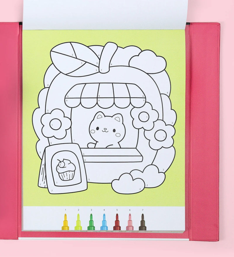 Tiger Tribe Great Big Colouring Set Magical Mini Worlds Activity Book Art and Craft for Kids 5yrs+
