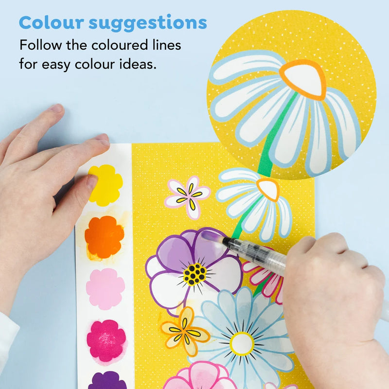 Tiger Tribe Paint A Picture Set Butterflies and Flowers Watercolour Paint ravel Toys Art and Craft for Kids 4yrs+