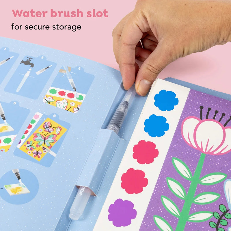 Tiger Tribe Paint A Picture Set Butterflies and Flowers Watercolour Paint ravel Toys Art and Craft for Kids 4yrs+