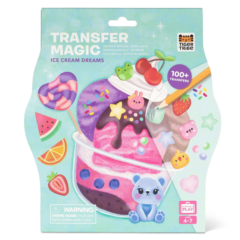 Tiger Tribe Transfer Magic Ice Cream Dreams Art and Craft for Kids Travel Toys 4yrs+