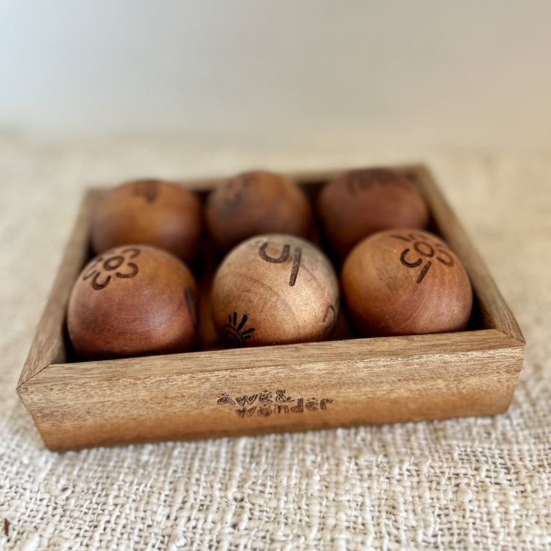 Aboriginal Symbol Playdough Rolling Balls 6pcs by Simone Hills Australiana Indigenous First Nation Resources School Range 3yrs+
