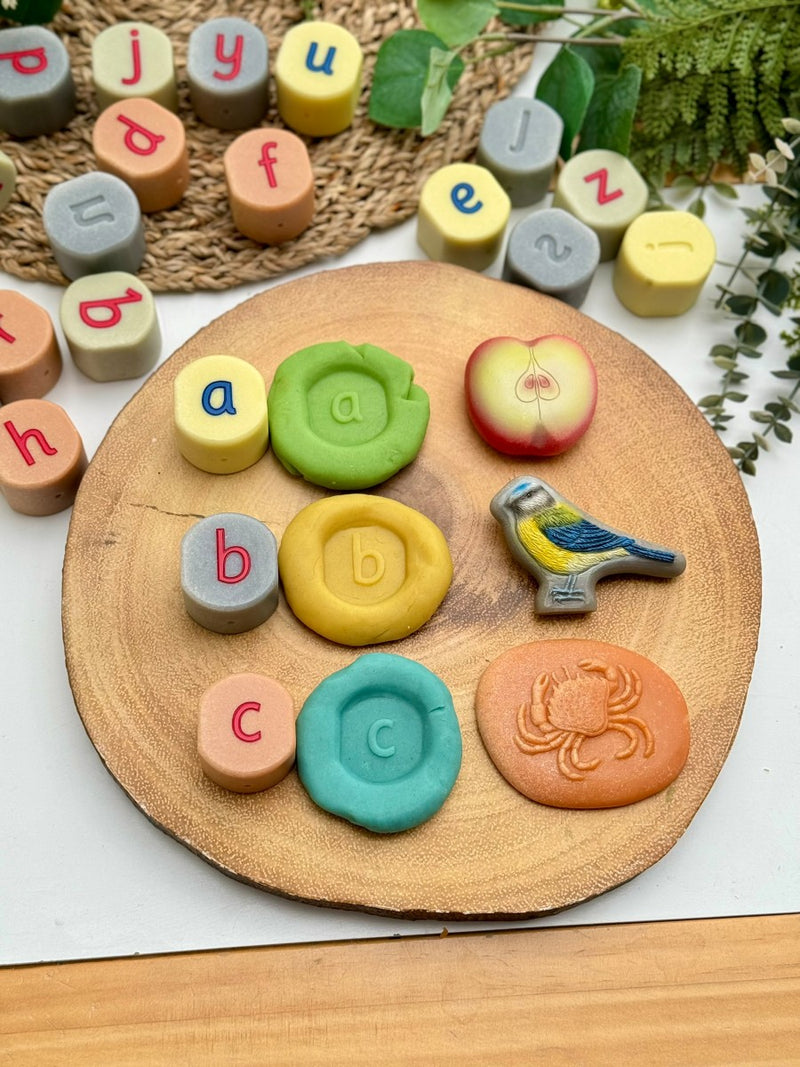 Yellow Door Alphabet Stamping Stones Lowercase Early Literacy Resources Playdough Sand Toys Sensory Toys 2yrs+