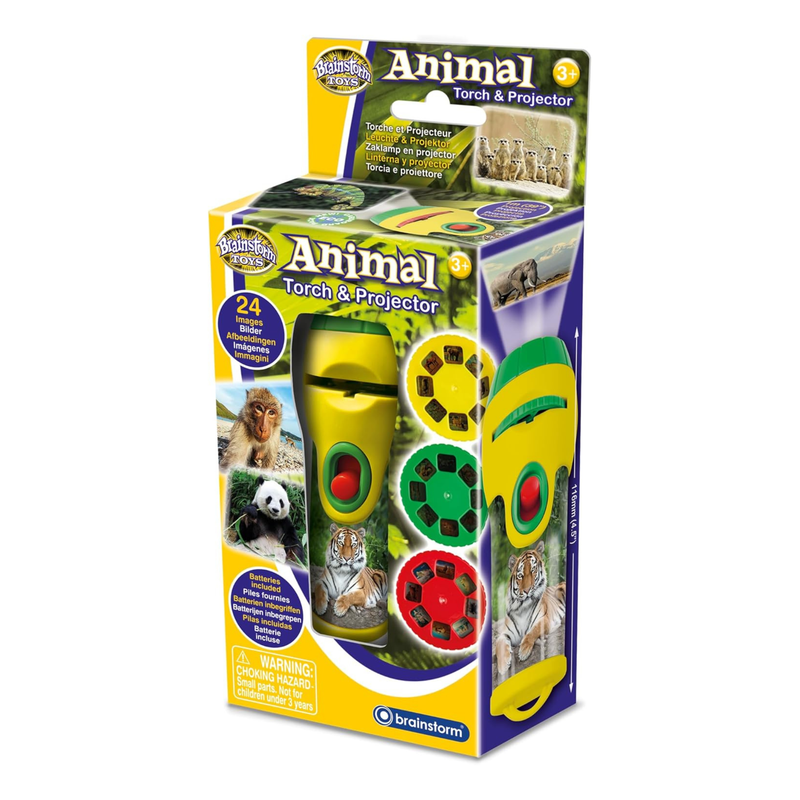 Animal Torch and Projector by Brainstorm Toddler Outdoor Travel Toys Early Science STEM Toys Best Seller 3yrs+