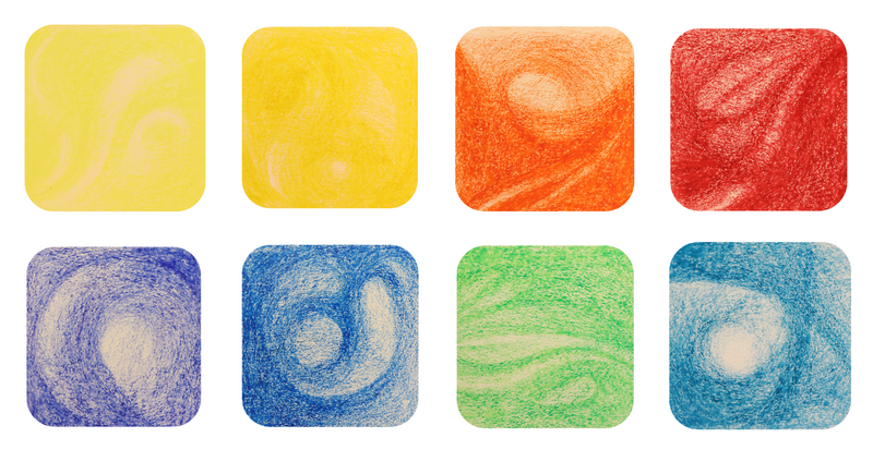 Apiscor Block Crayons Waldorf Education Inspired 8pc Stationary Art and craft for kids 3yrs+