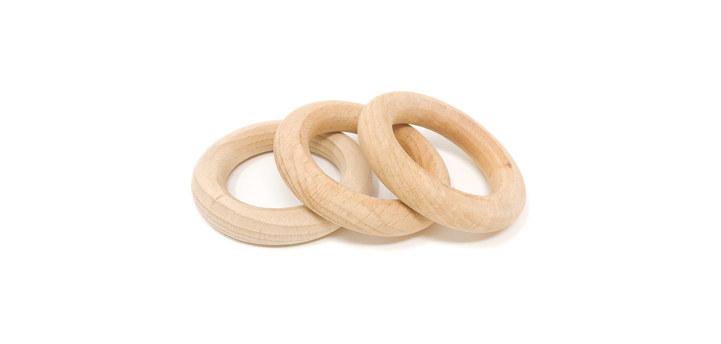 Grapat 3 Small Hoop 8cm Natural Baby Toys 0m+