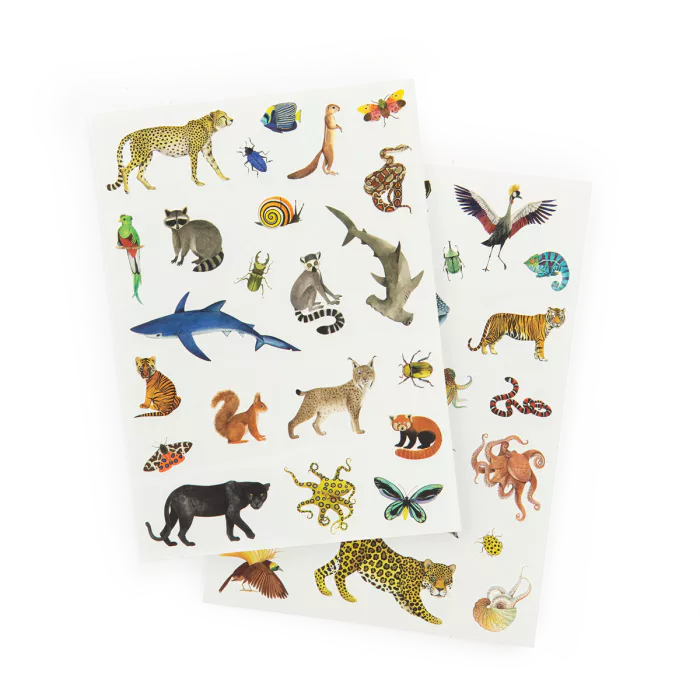 Moulin Roty Temporary Tattoos Around the World Animals 2 Sheets Art and craft for kid 3yrs+