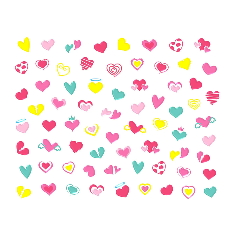 Avenir Fancy Me Hearts Ring and Nail Stickers Art and Craft for Kids 3yrs+