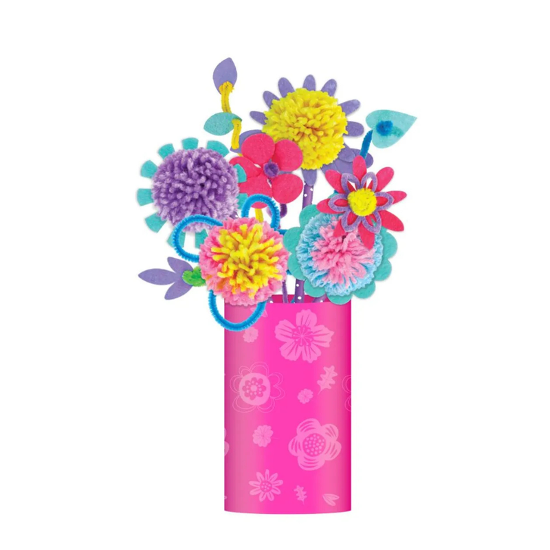 Avenir Pom Pom Bouquet Flower Kit Art and Craft for Kids Gifting Idea for 6yrs+
