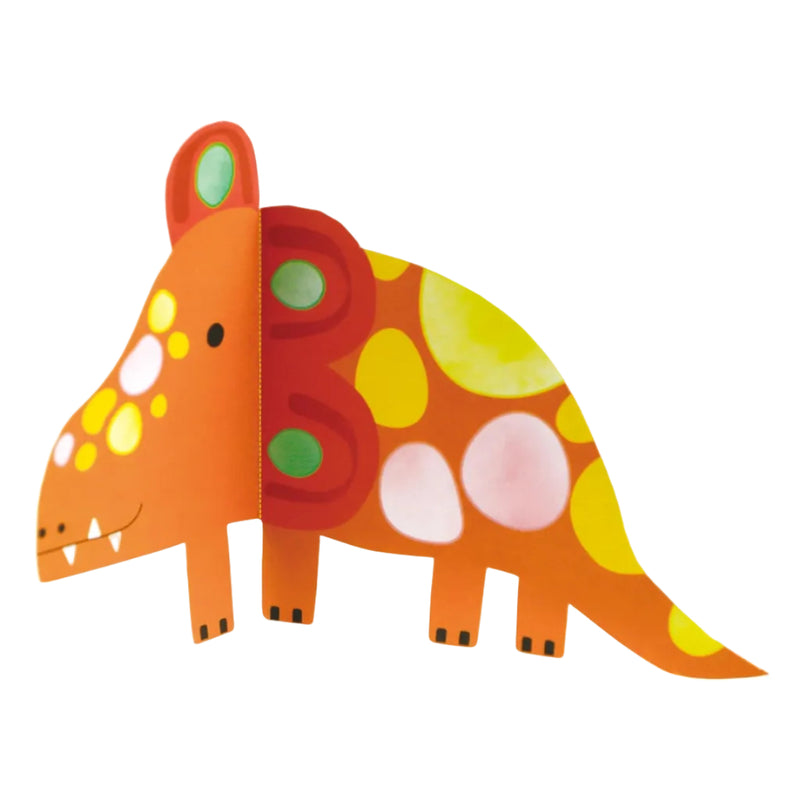 Avenir Watercolour Painting & Origami Set Dinos Interactive Activity Travel Toys Art and Craft for Kids 3yrs+