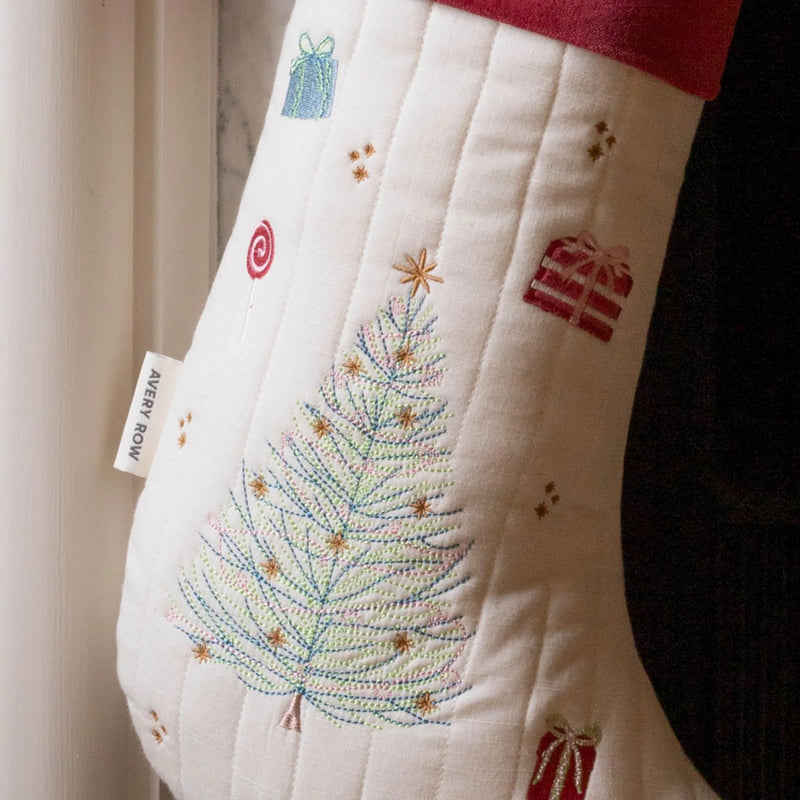 Christmas Stocking Christmas Tree Red by Avery Row Room Decor Christmas Range
