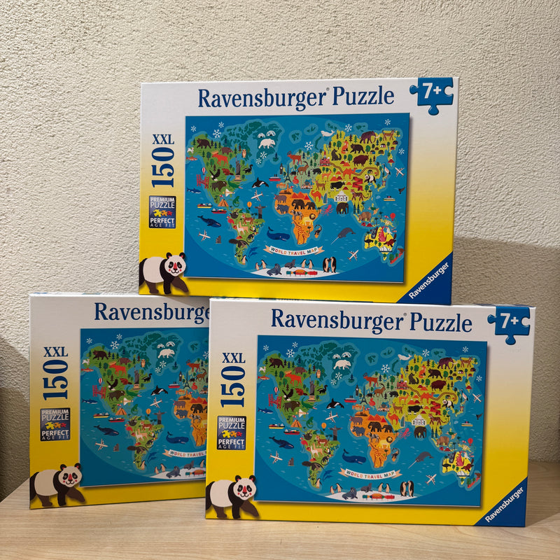 Ravensburger Animal World Map Jigsaw Puzzle 150 Pieces for 7yrs+