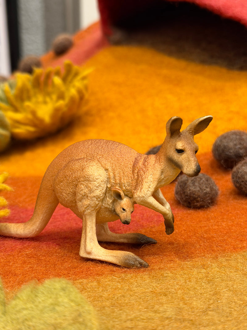 Schleich Kangaroo with Joey Figurine Australian Collection Animal Figurine 3yrs+