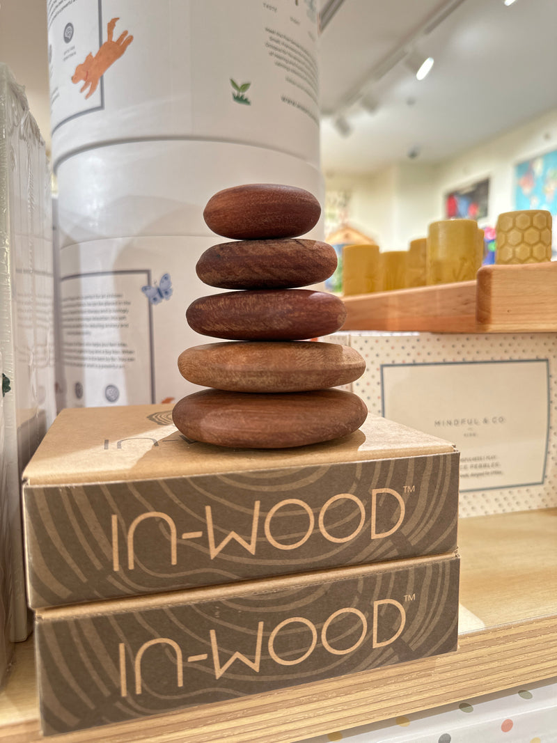 In Wood Stacking Stones / Pebbles 5 pcs 3yrs+