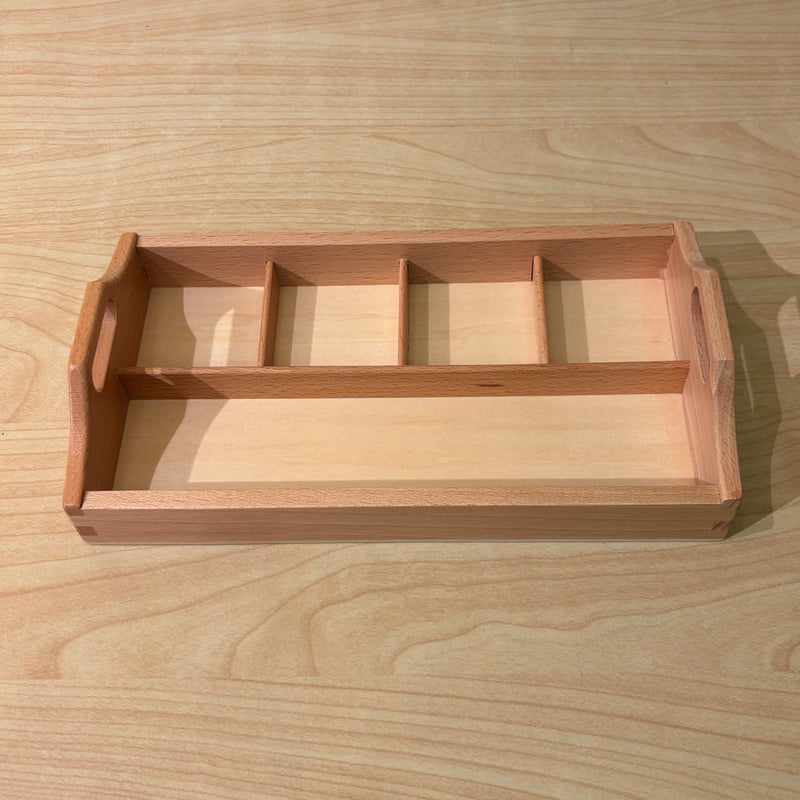 Montessori 4 Compartment Wooden Sorting Tray