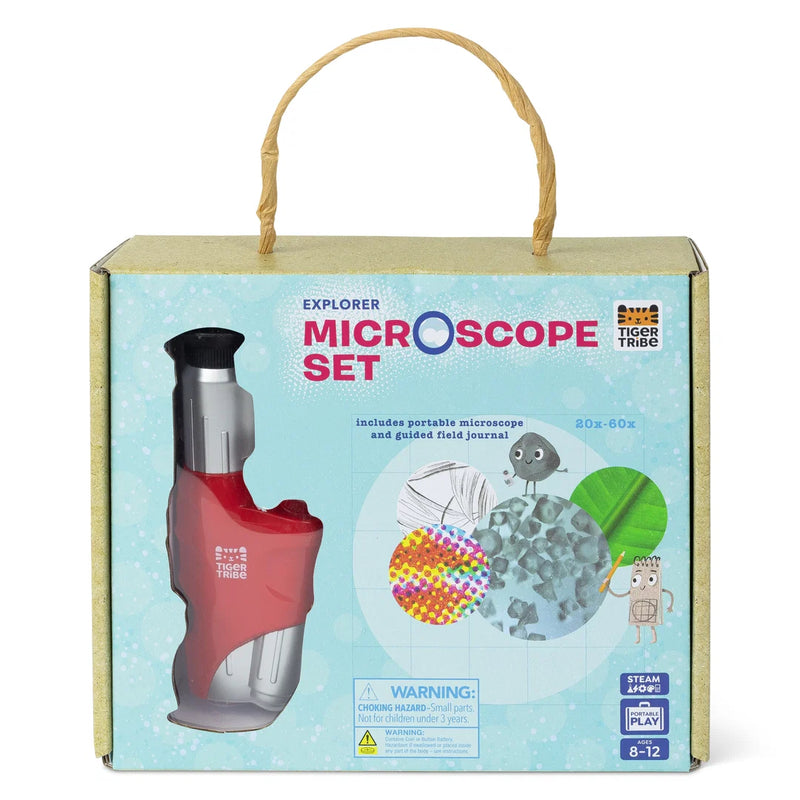 Tiger Tribe Explorer Microscope Set Outdoor Travel Toys Early Science STEM Toys 8yrs+
