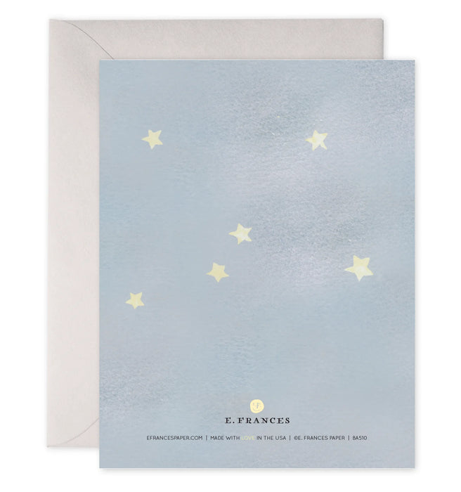 Foil Greeting Card - Baby Moon Welcome to the World