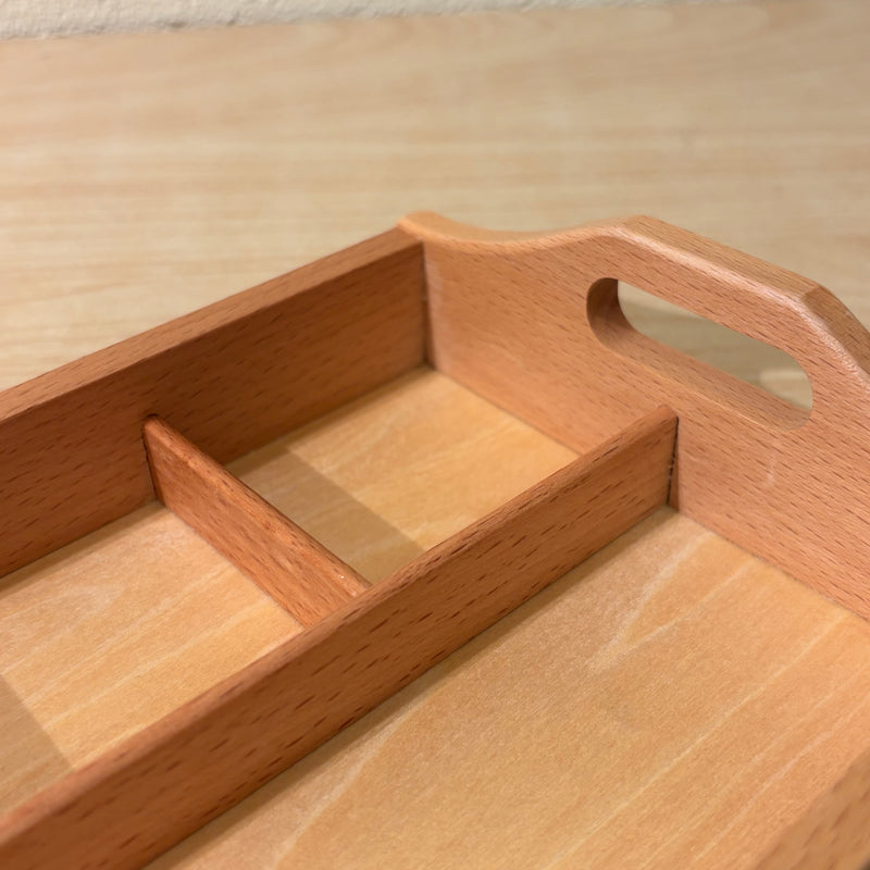 Montessori 3 Compartment Wooden Sorting Tray