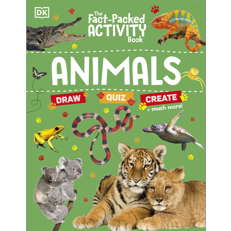 The Fact-Packed Activity Book: Animals Activity Interactive Book (Paperback) Art and Craft for Kids Travel Toys  5yrs+