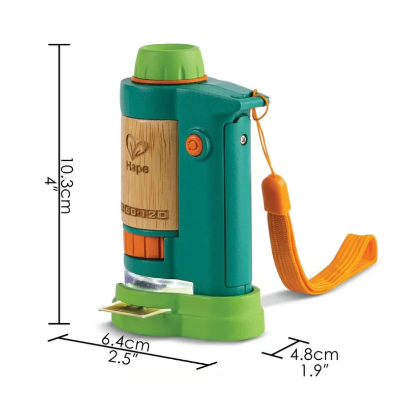 Hape Nature Field Microscope 6pcs Early Science STEM Outdoor Toys 8yrs+