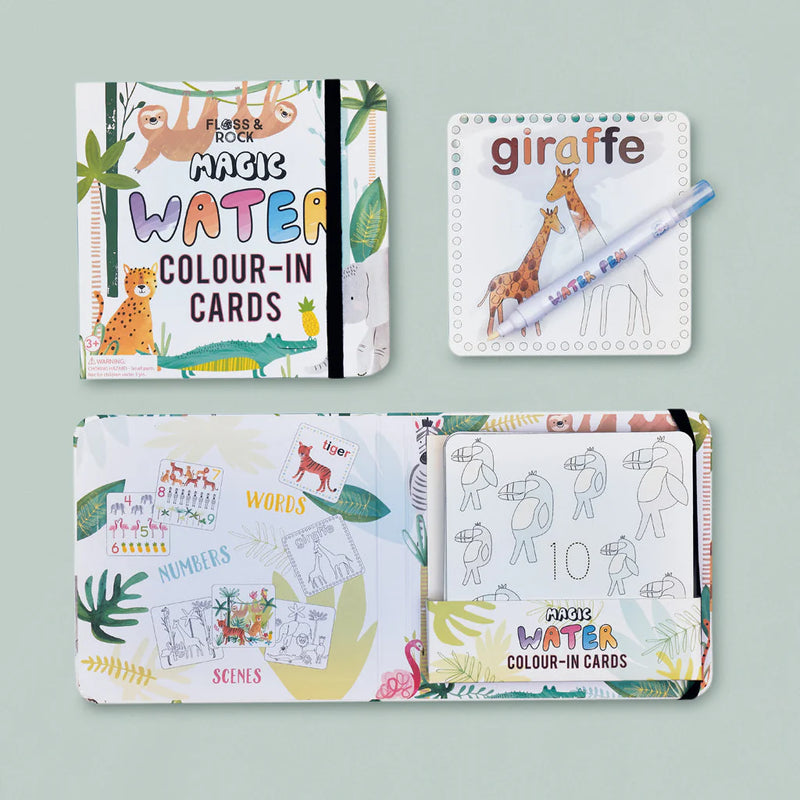 Floss & Rock Magic Water Colouring Jungle Interactive Book Art and Craft for Kids 3yrs+