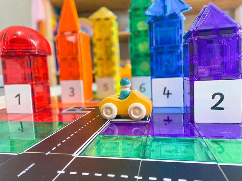 Learn and Grow Toys Magnetic Tiles Topper Numeracy Pack 40 Piece Early Math Games for Kids STEM Cognitive Developmental Toys for Toddlers Best Seller 3yrs+