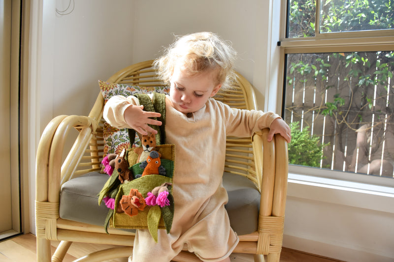 Tara Treasures Felt Australian Gumnut Playscape Bag Australian Animals 3yrs+