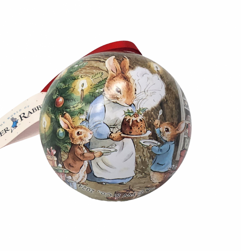 Peter Rabbit Bauble Christmas Tin Christmas Range 3yrs+