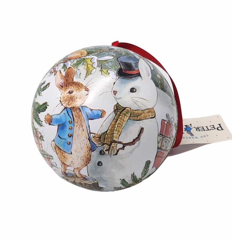 Peter Rabbit Bauble Christmas Tin Christmas Range 3yrs+