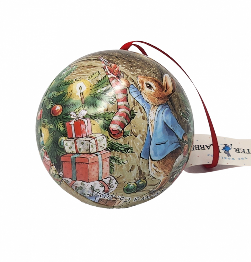 Peter Rabbit Bauble Christmas Tin Christmas Range 3yrs+