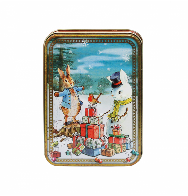 Peter Rabbit Christmas Small Rectangle Tin Christmas Range