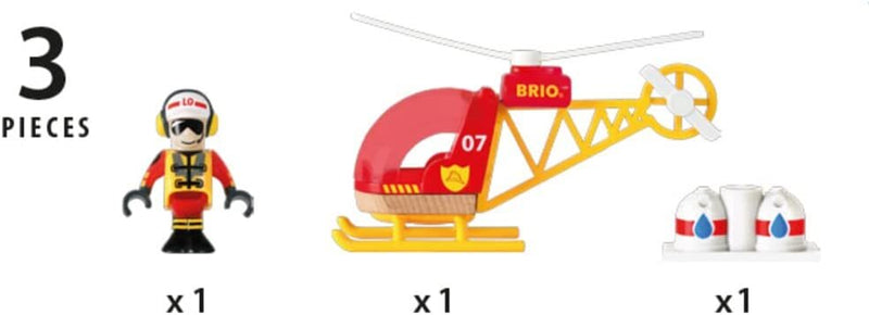 BRIO Firefighter Helicopter 3pcs Toy Plane Best Seller 3yrs+