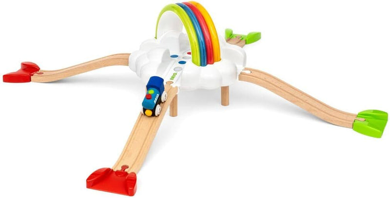 BRIO My First Railway Light Up Rainbow Set 11 Pieces With Light and Sound Toddler Toys Best Seller 18m+